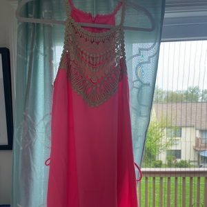 Lilly Pulitzer hot pink dress with built in shorts